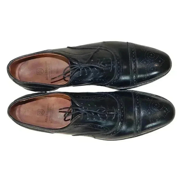 Allen Edmonds Strand Oxfords Black Size 13 Narrow 3A Cap Toe Dress Shoes - Picture 8 of 11